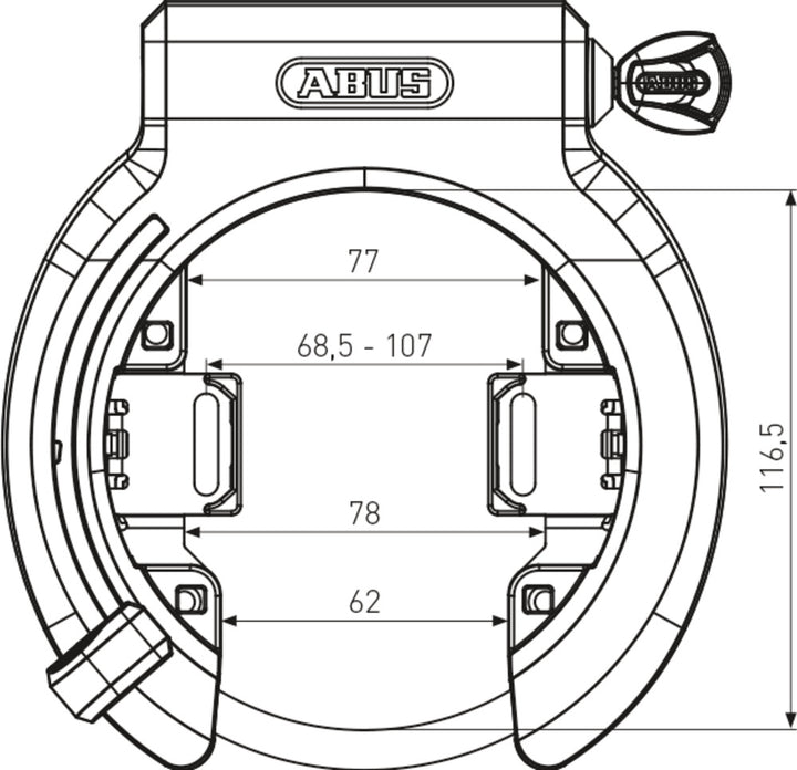 Abus Ringlås 6950M AM Granit X-PLUS Bred